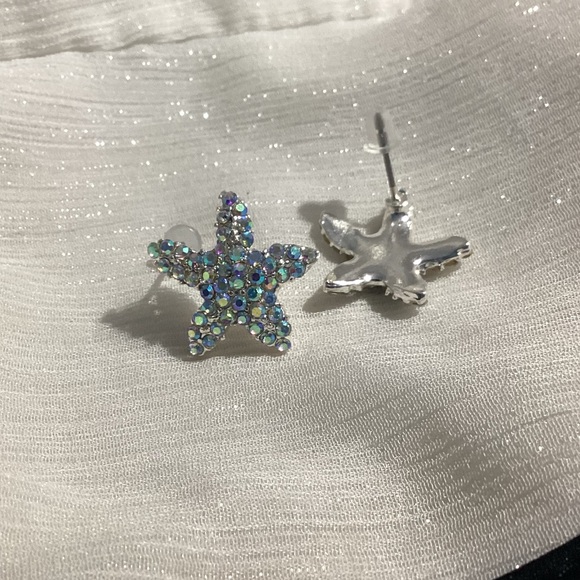 ⭐️Sparkly Colorful Confetti Sequin Starfish Earrings - Picture 8 of 16